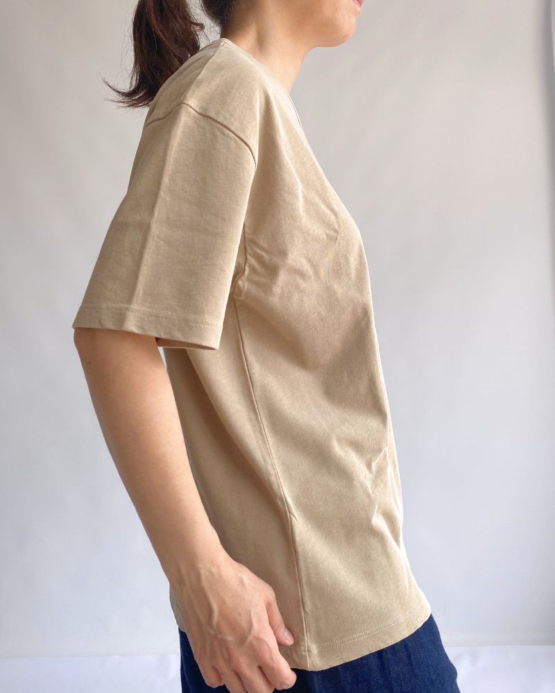 HIGH TWIST TWILL PULLOVER in Beige