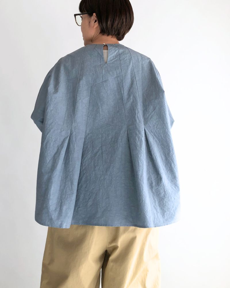 Tucked Blouse in GrayishBlue