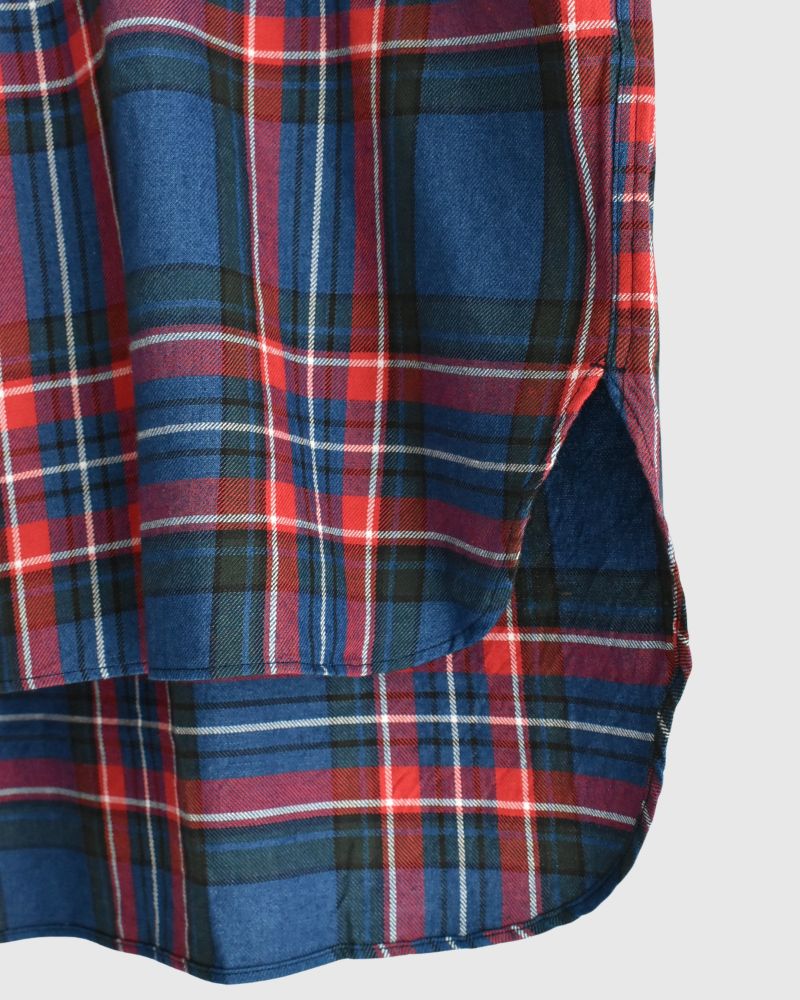 INDIGO Tartan Overshirt in Blue