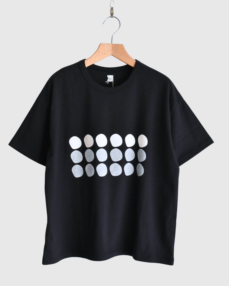 Jersey Print Tee 'CIRCLE' in Navy