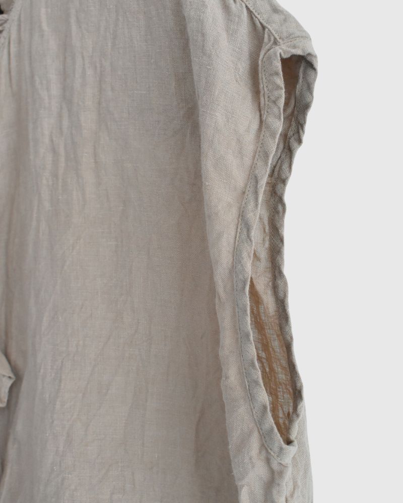 French/SL Frill Collar Shirt in AshBeige