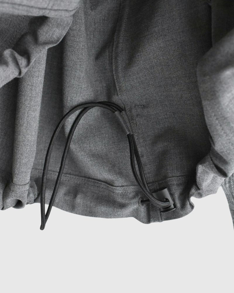 Unisex Drawstring Pullover in Gray