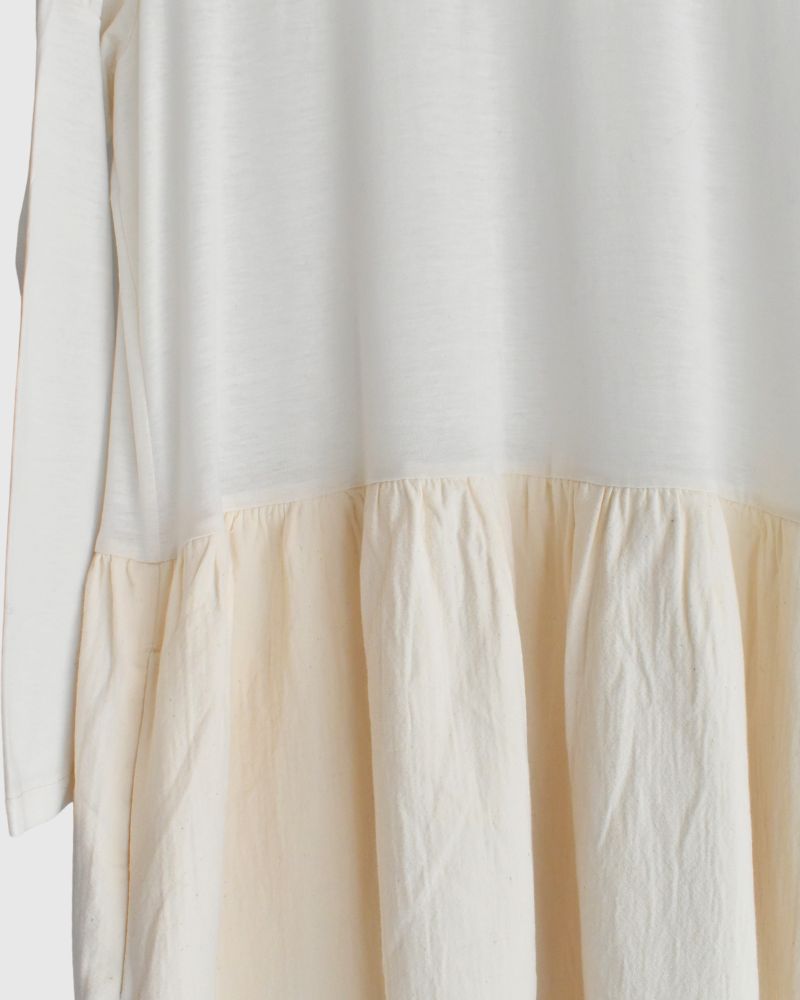 PUFF SLEEVE ONE PIECE in Ecru