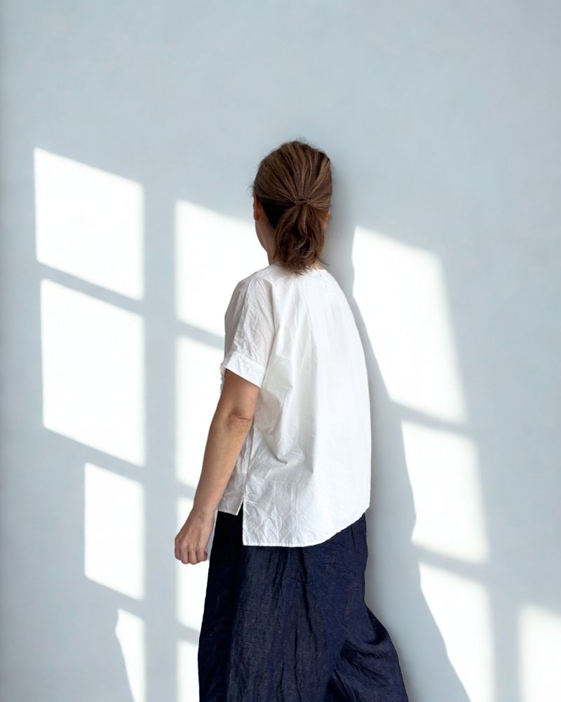 Front Frill Blouse in White