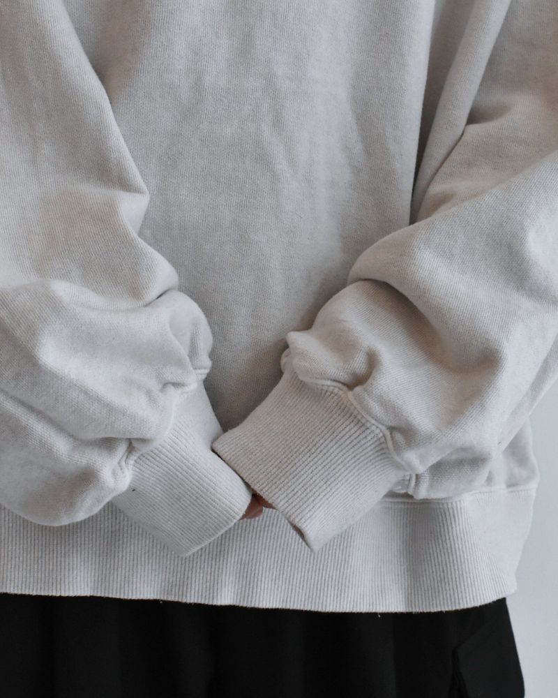 Pigment dye sweatshirt L/S in Ivory