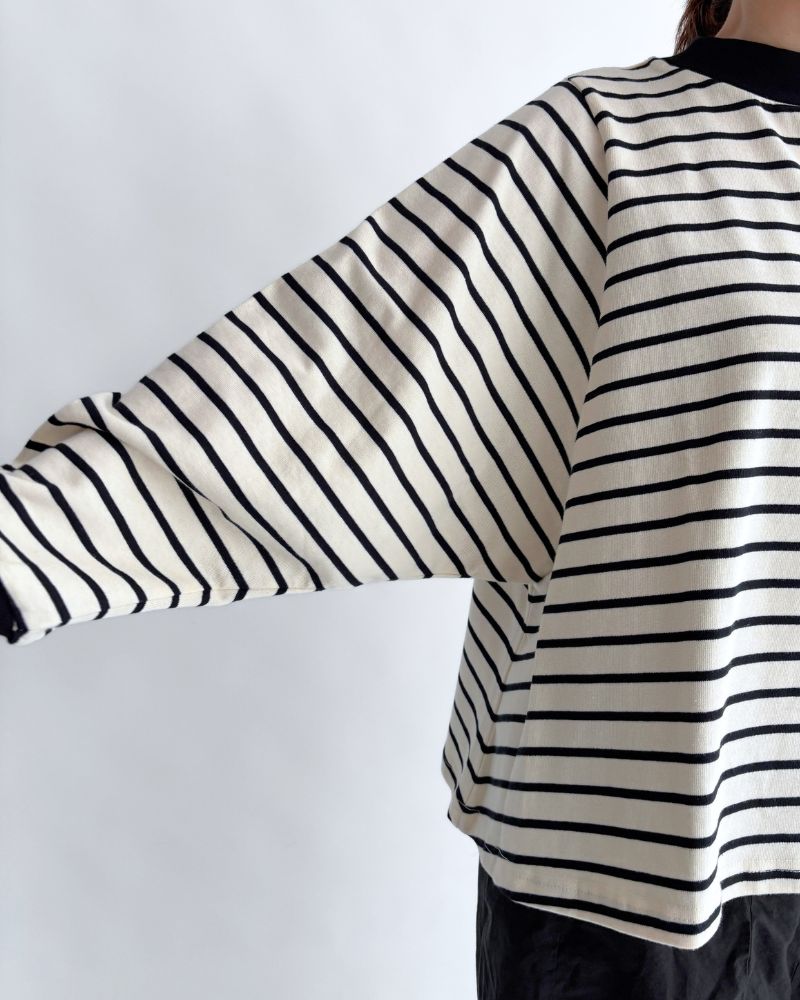 WIDE FLARED BOARDER TOPS 'ANDI' in Off