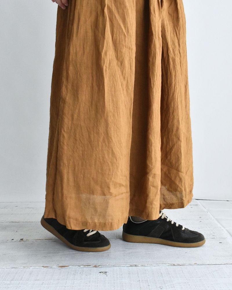 French Linen Skirt in Camel