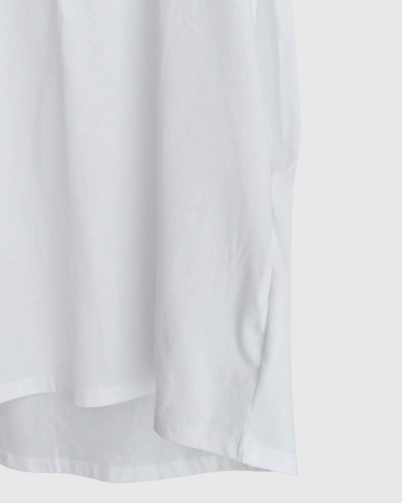 Shoulder Tuck Tank Top in White