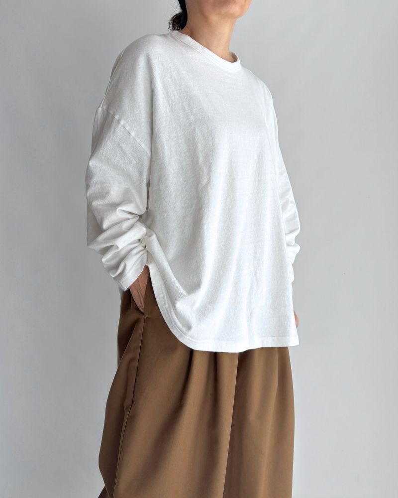 Jersey loose pullover in White
