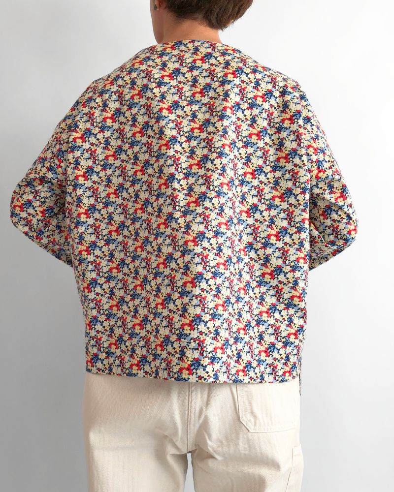 Boat neck blouse (LIBERTY)  in Red