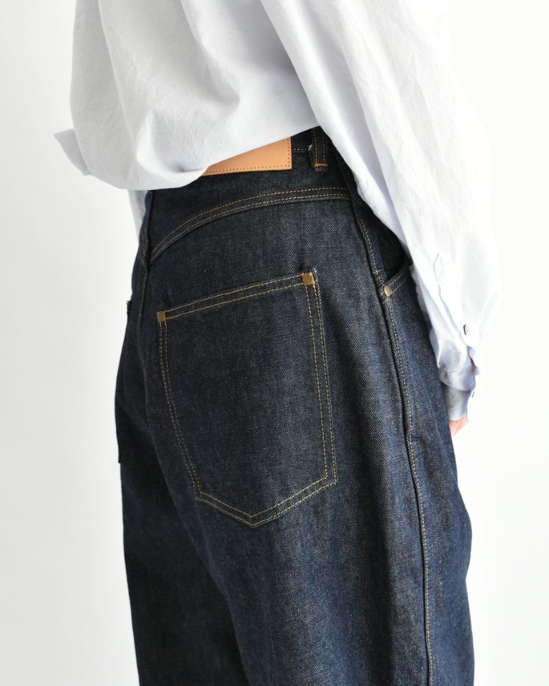 13oz Uneven Yarn Buggy Denim Pants in OneWash