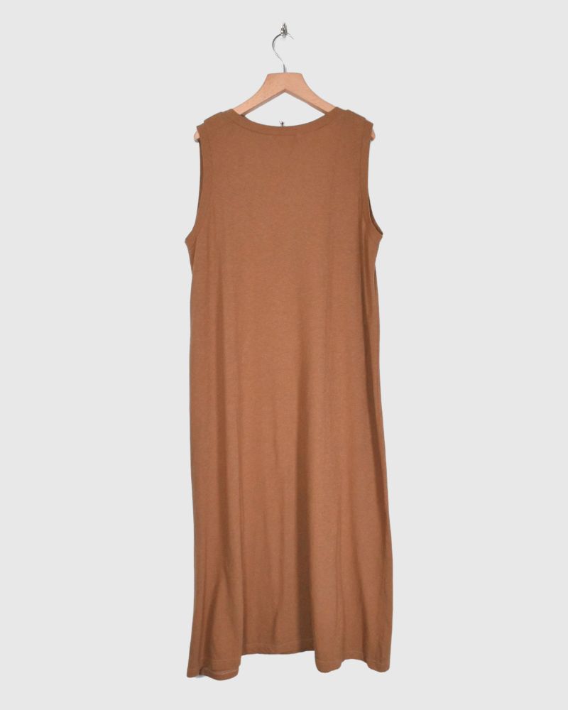 SLEEVE LES DRESS in Camel