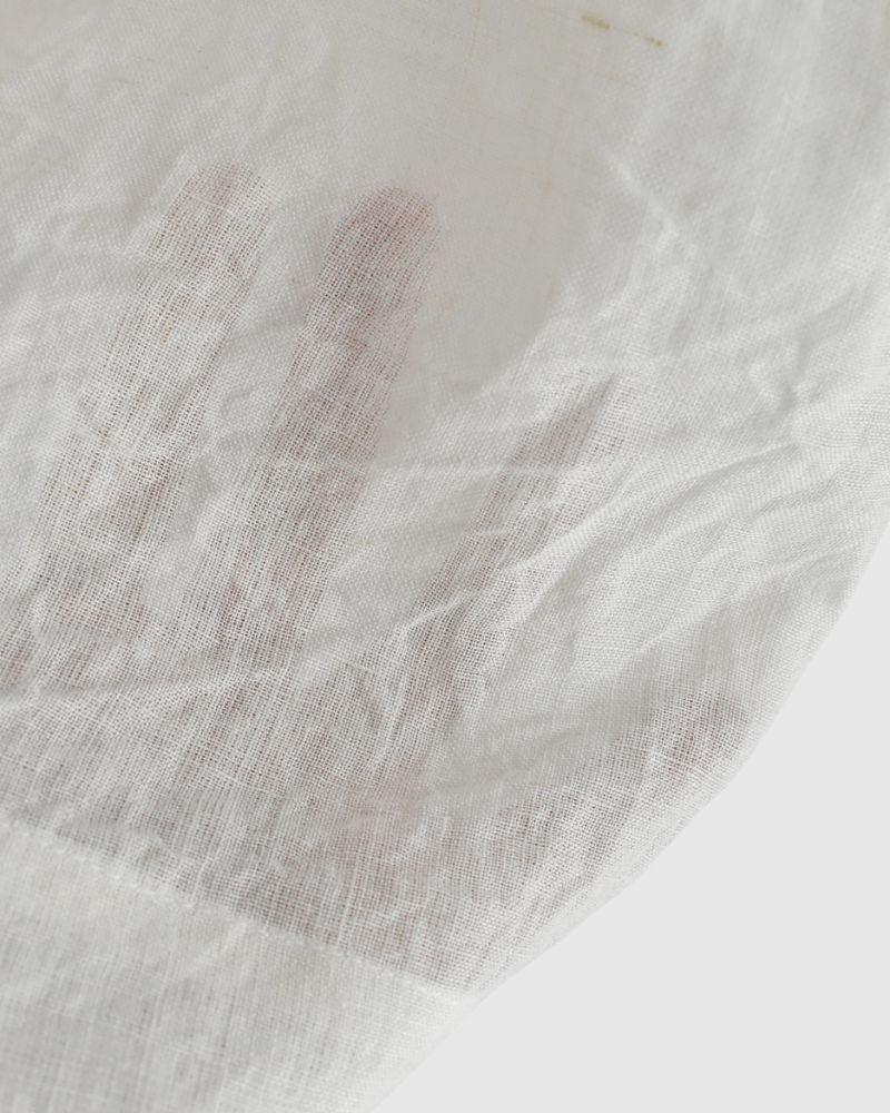 Wide Cocoon Gathered Pants (LINEN) in OffWhite