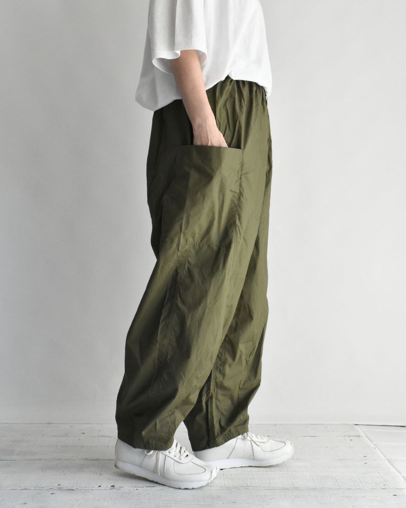 Typewriter Cotton Pants in Khaki