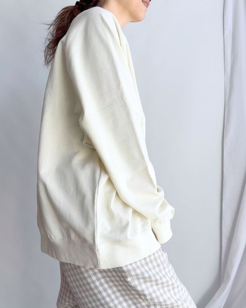 Lined Sweatshirt in White