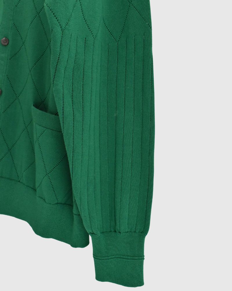 Openwork knit cardigan 'EMILY' in Green