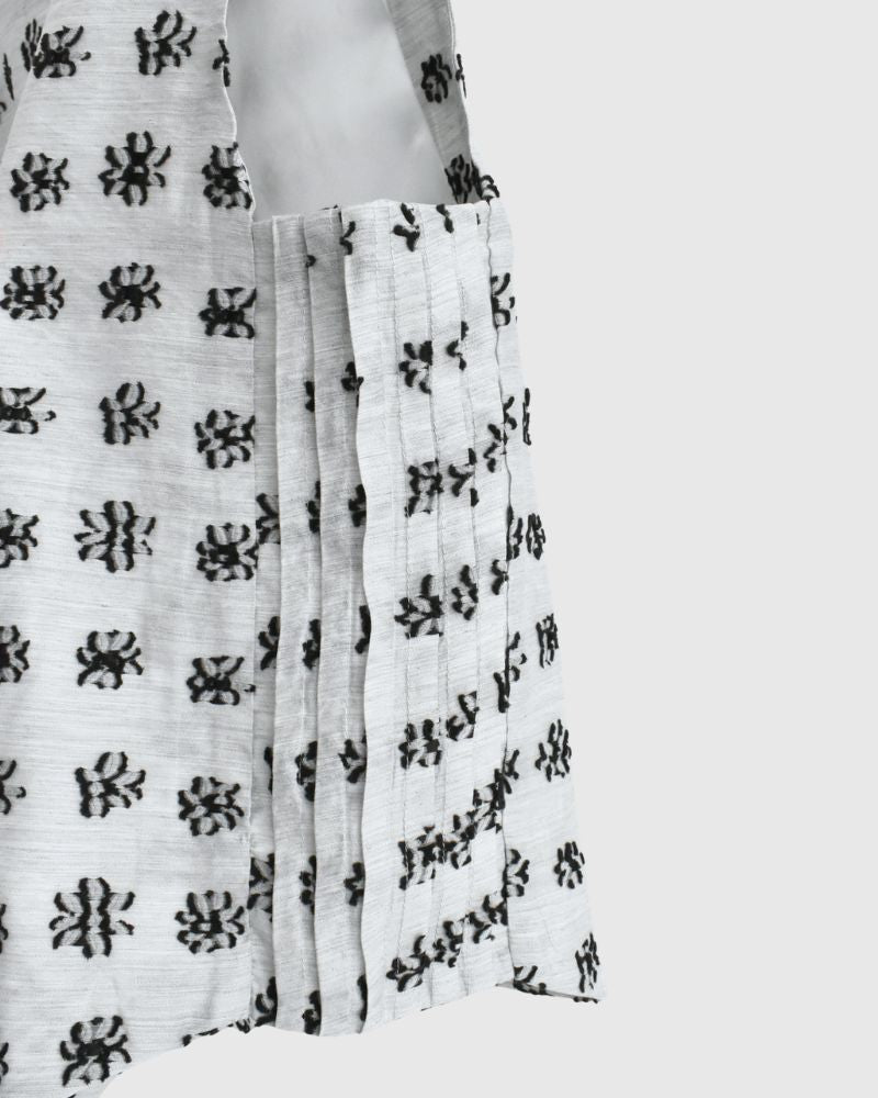 Jacquard Asymmetry Vest in LightGray