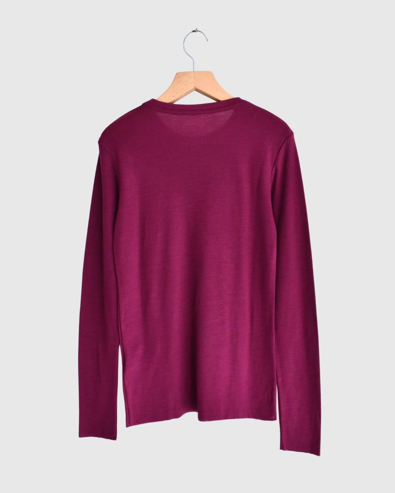 Crew neck slim fit (wool) in CherryPurple