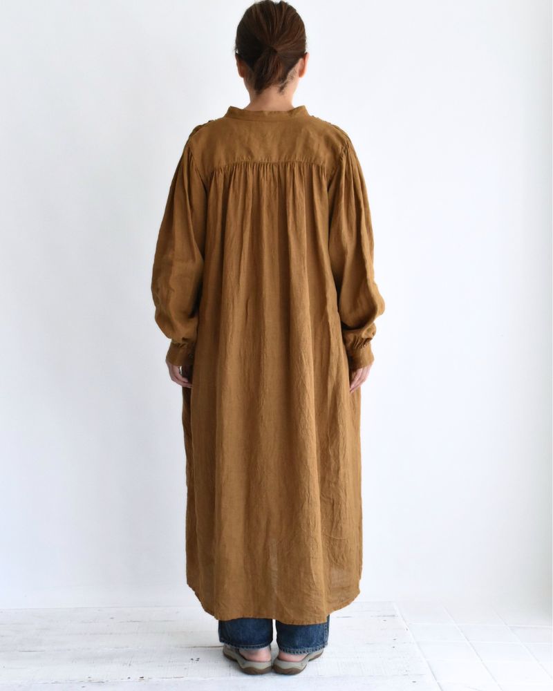French Linen Dress in Camel