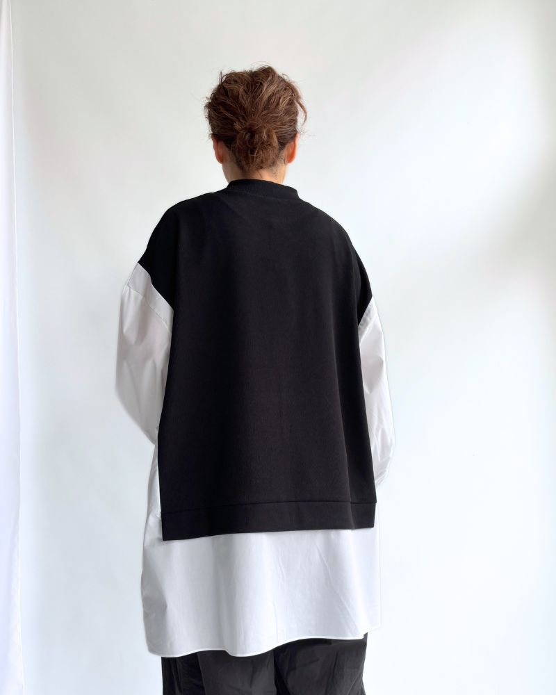 Knit combination top 'JOHA' in Black
