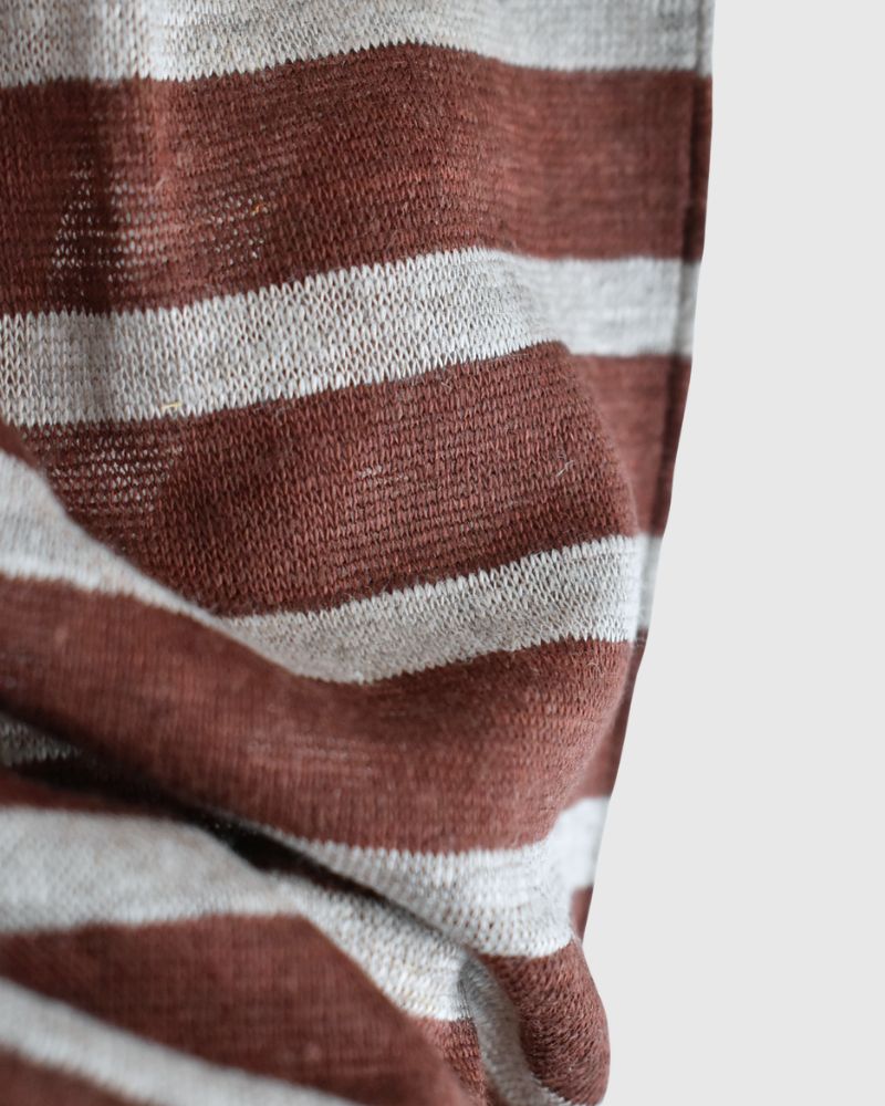 Border Tank Top in Brown/Natural