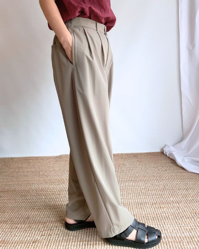 4WAY STRETCH COCOON PANTS 'HAPI' in Grayge