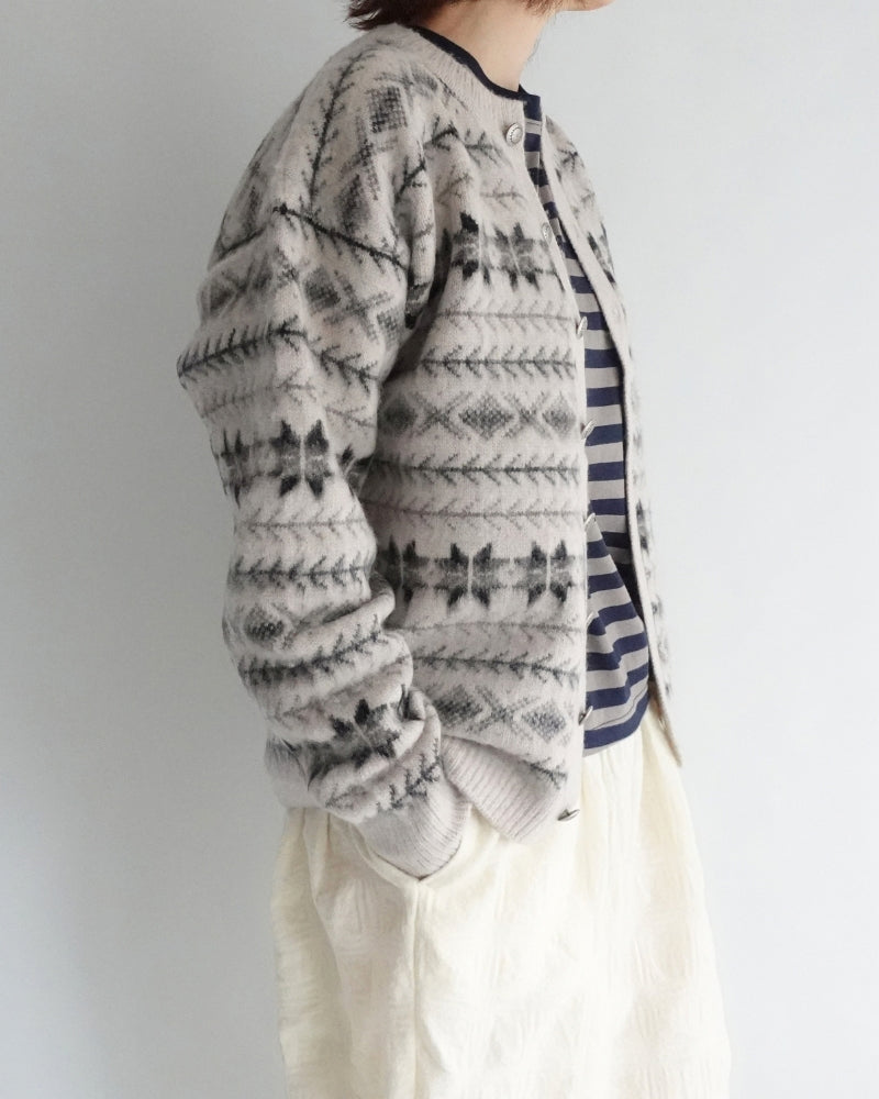 Nordic Knit Cardigan in Ivory