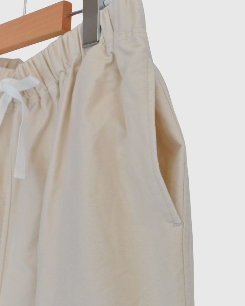 Asymmetrical Baker Pants (Moleskin)  in Ivory