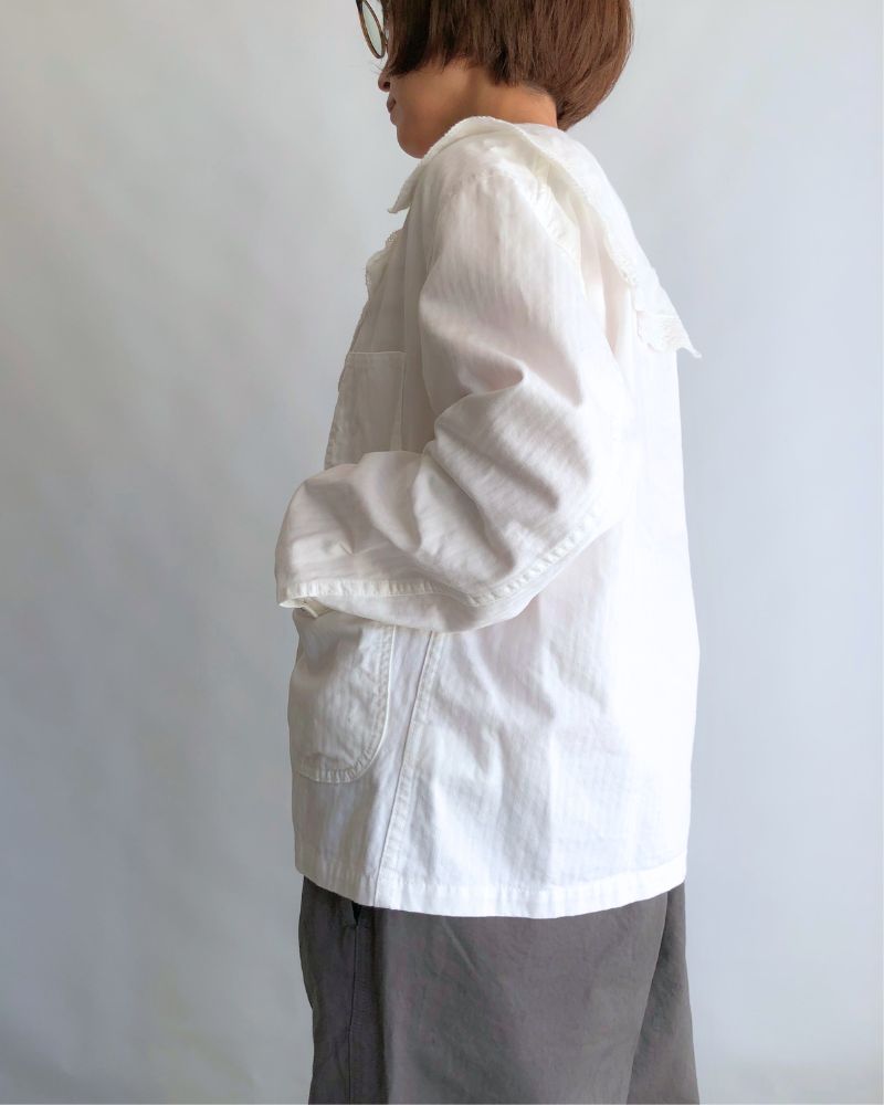 ARMY Herringbone Jacket in White