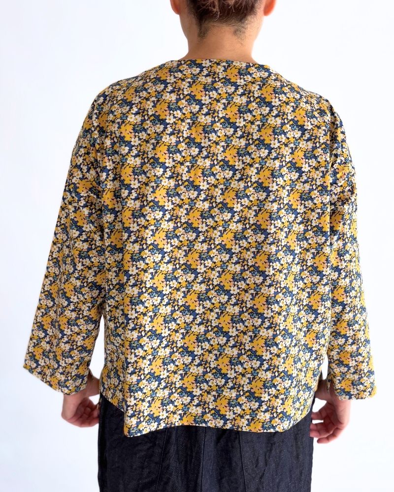 Boat neck blouse (LIBERTY)  in Yellow