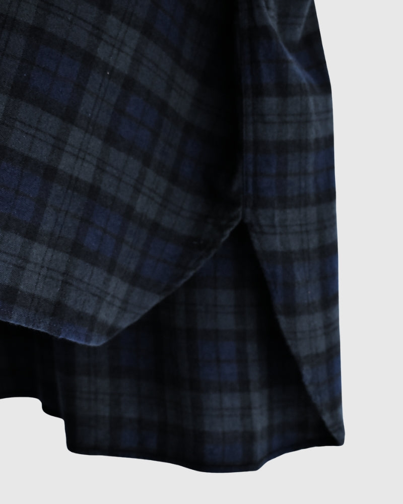 Oversized Shirt in Black Watch Check