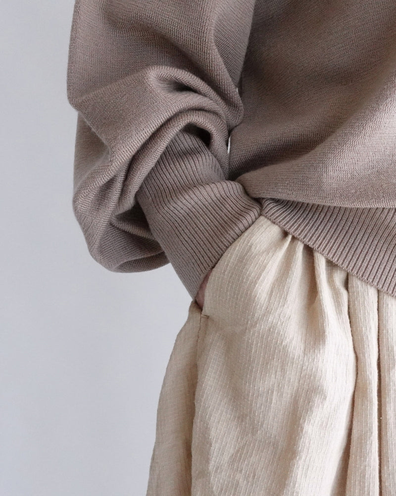Deep V-Neck Sweater in Mocha