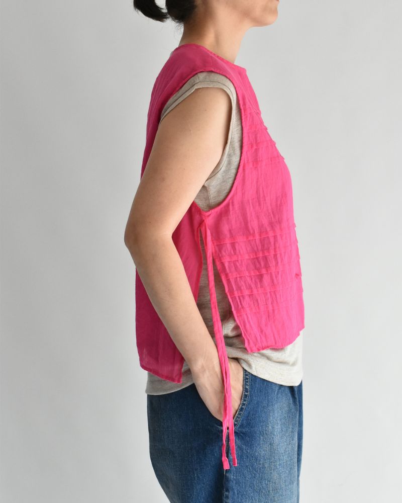 Boil Sleeveless Stack Blouse in Pink