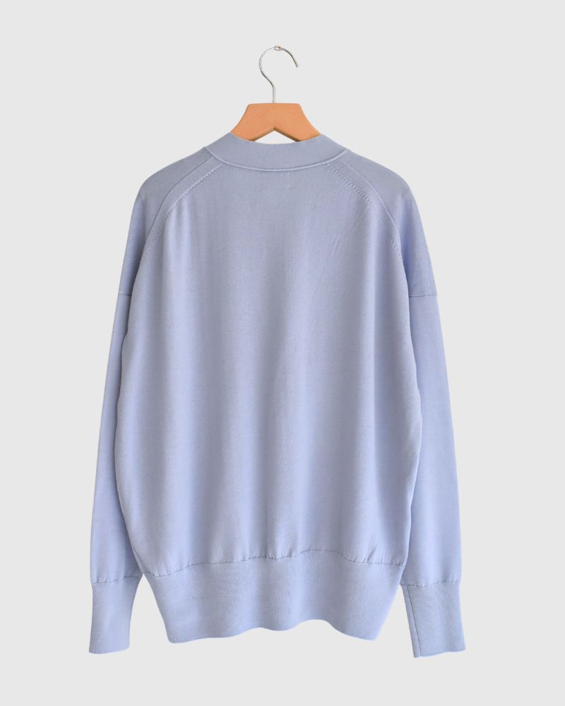 Merino Daddy Cardigan in Lavender