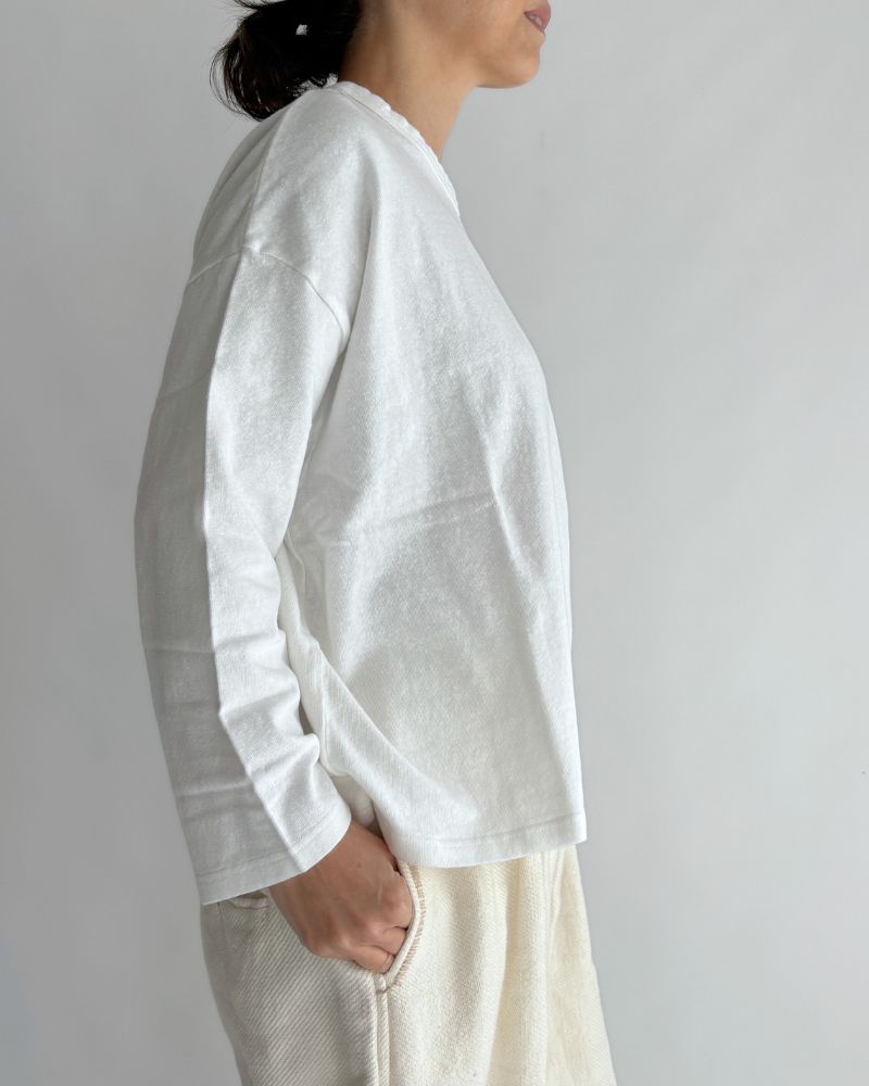 jersey pullover in White