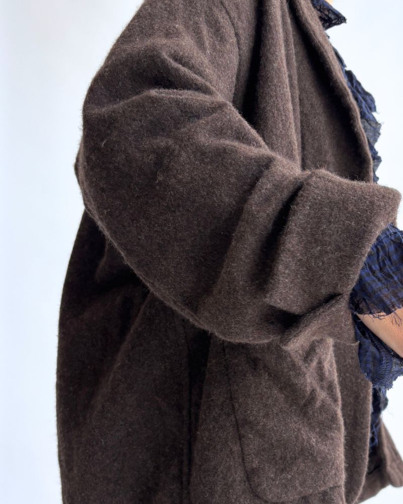 Wool tailored jacket in Brown