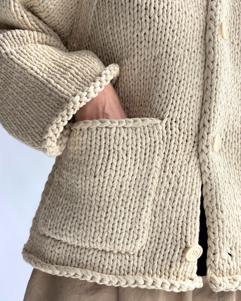 Knit jacket in Ivory