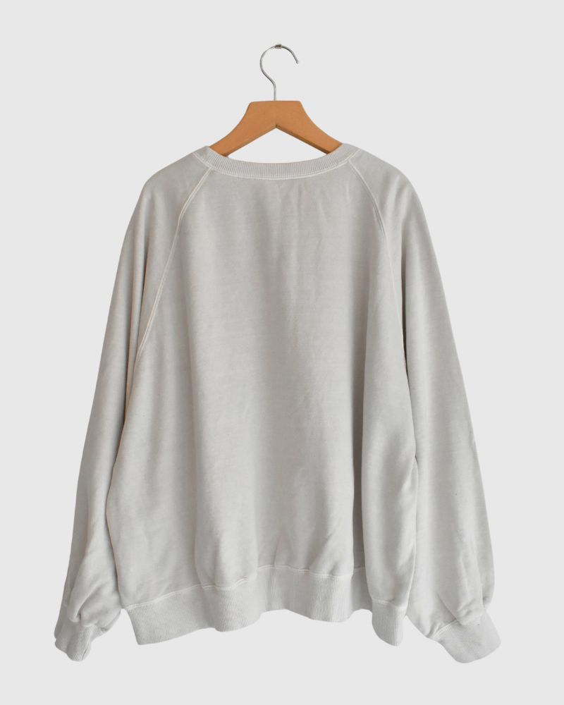 Pigment dye sweatshirt L/S in Ivory