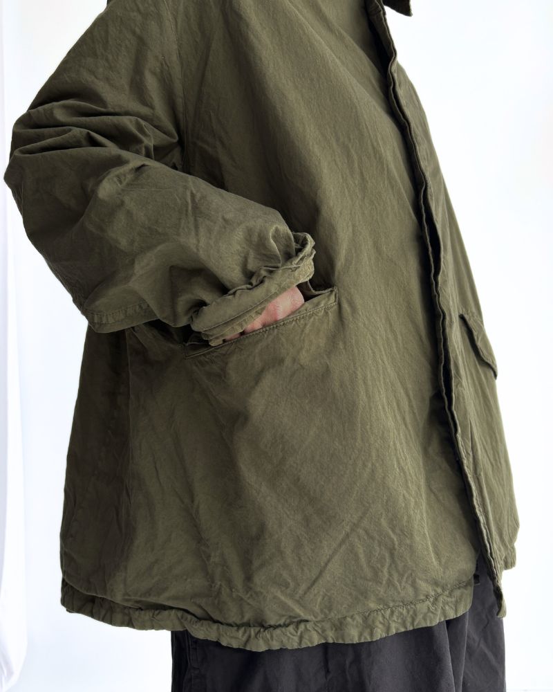 Garment Dye Short Coat in Khaki