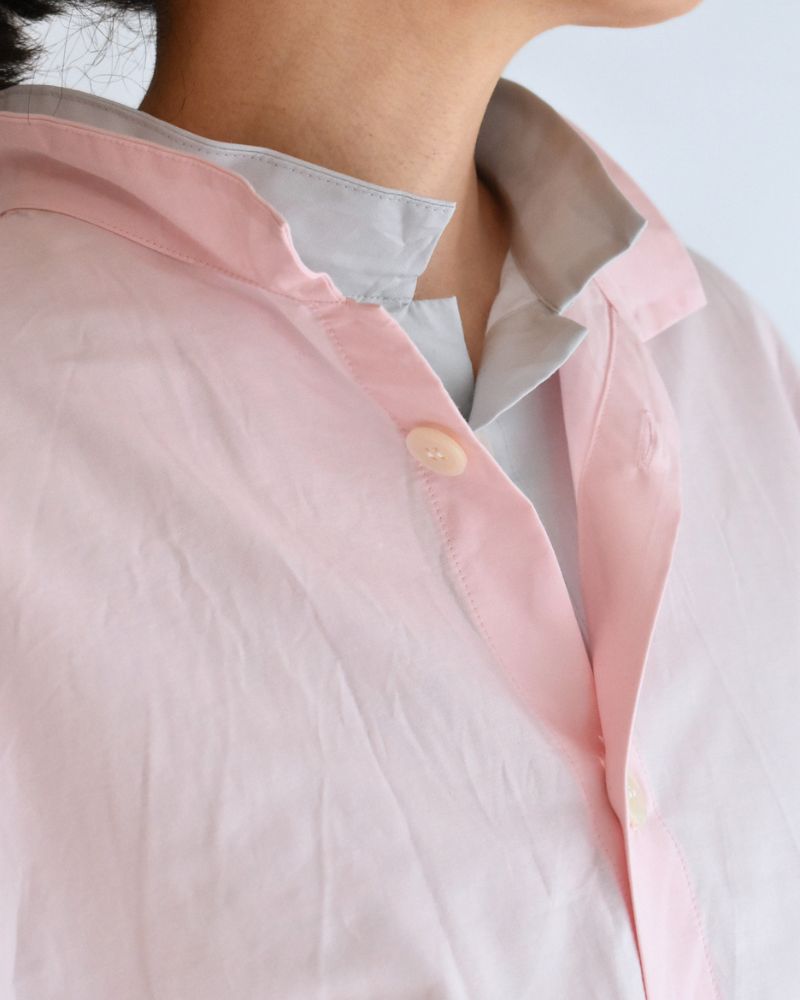 Cuff Ruffle Oversized Shirt in Pink
