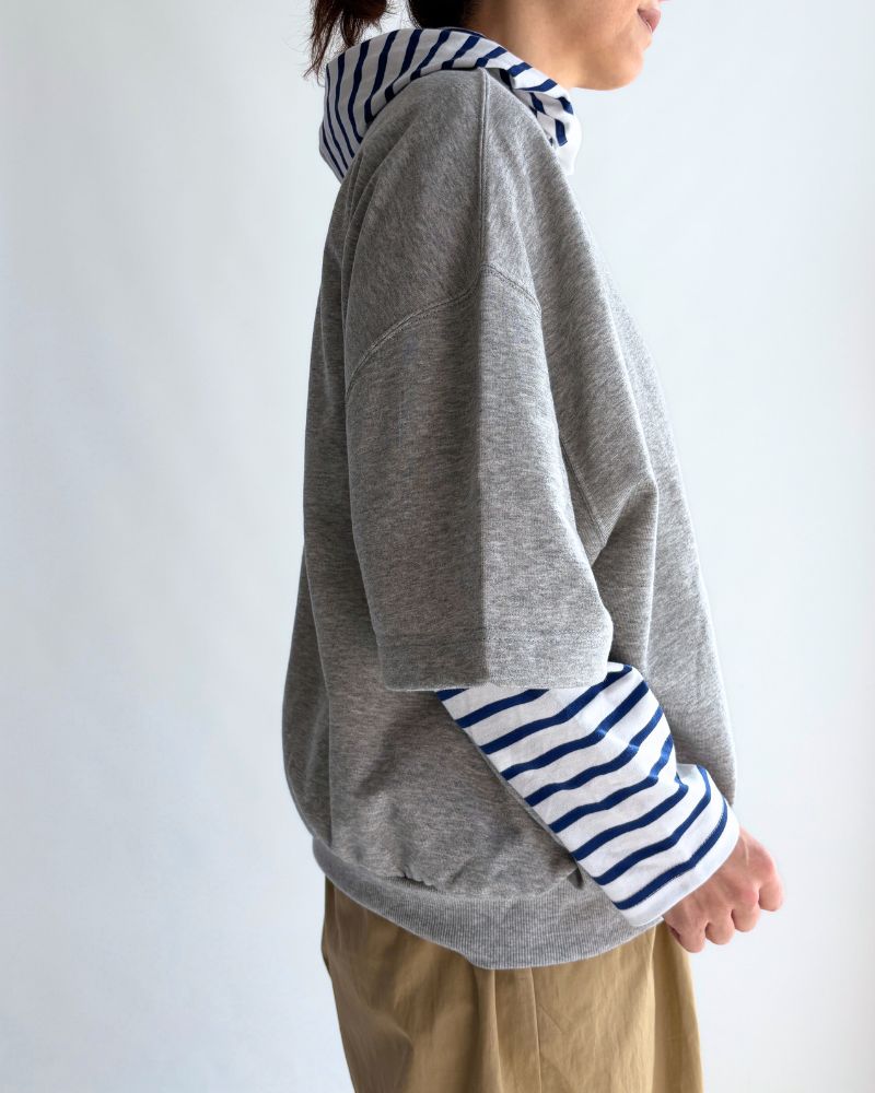 Sweat Cocoon Vest in TopGray