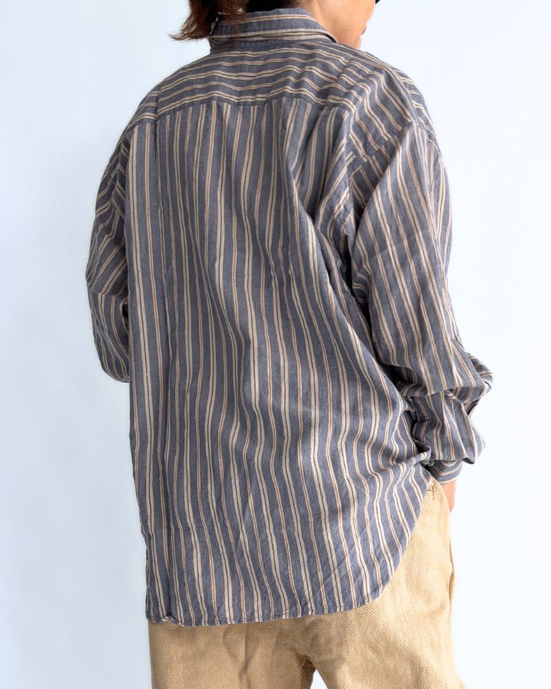 Bengal Stripe Shirt in GrayBlue