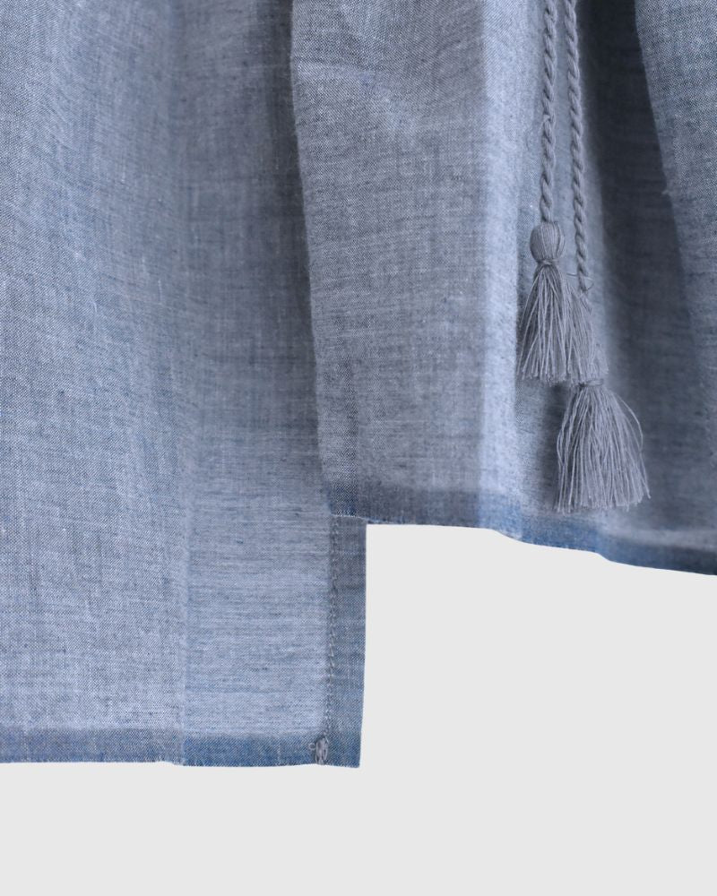 Frill Cache-coeur Shirt in Blue