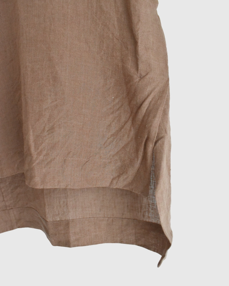 Handwoven 60 Linen Shirt in Mocha