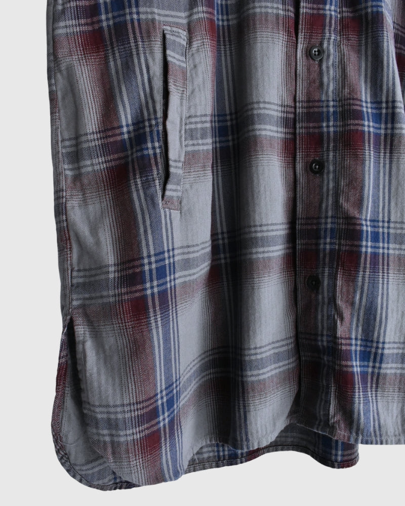 Stand Collar Shirt in Blue
