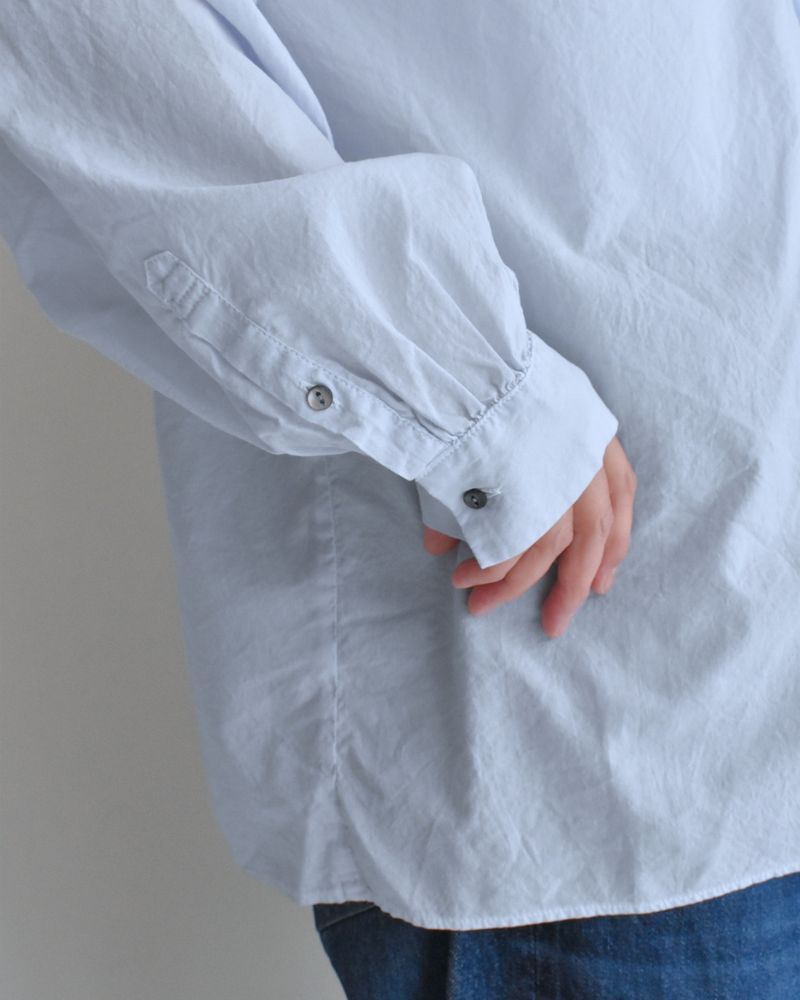 Ruffle Blouse in Sax