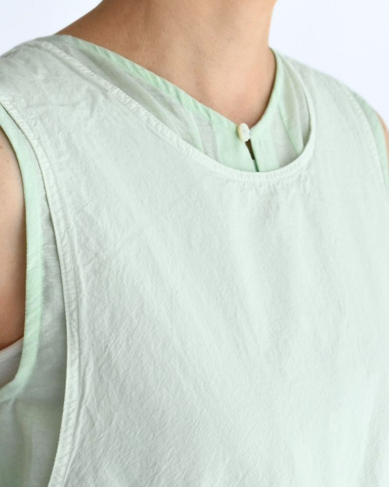 Sleeveless Gathered Top in MintGreen