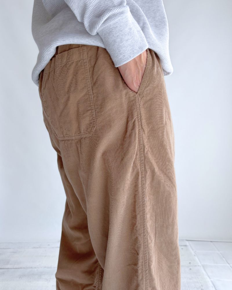 26 WALES CORDUROY OVERDYE EASY PANTS in Khaki