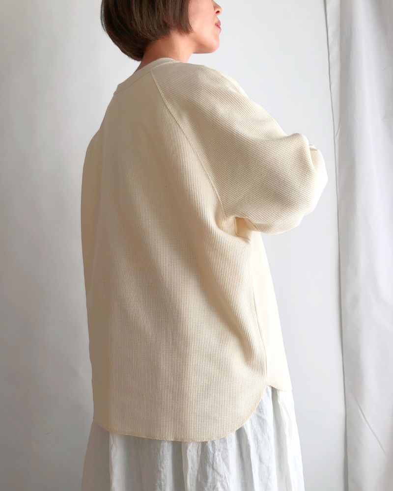 UNDYED Waffle Pullover in Natural