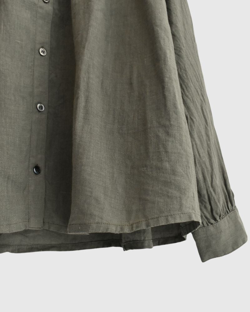 French Linen Shirt in Khaki